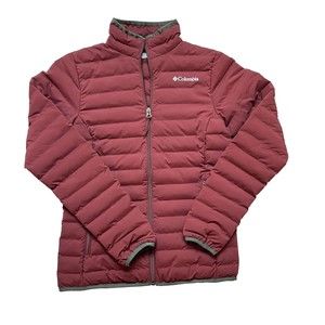 Women's Columbia Sz S McKay Lake 650 Down filled Puffer Jacket quilted maroon